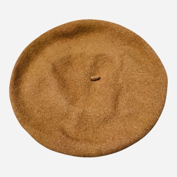 NWT New Free People Margot Slouchy Wool Camel Beret - Picture 4 of 7